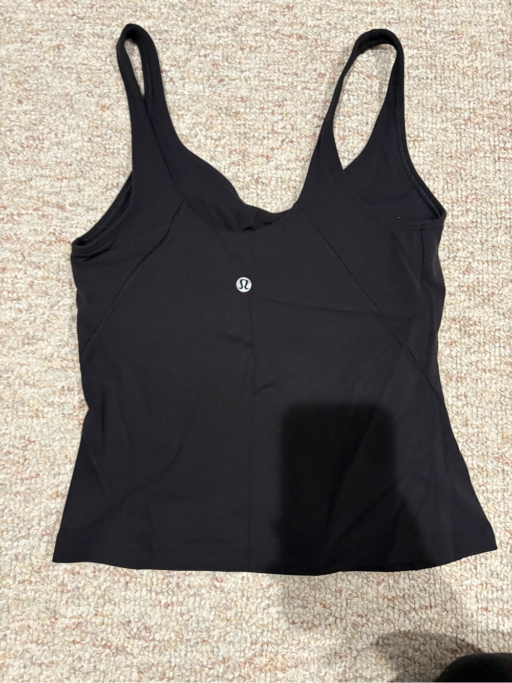 lululemon athletica Black Scoop Neck Active Tank